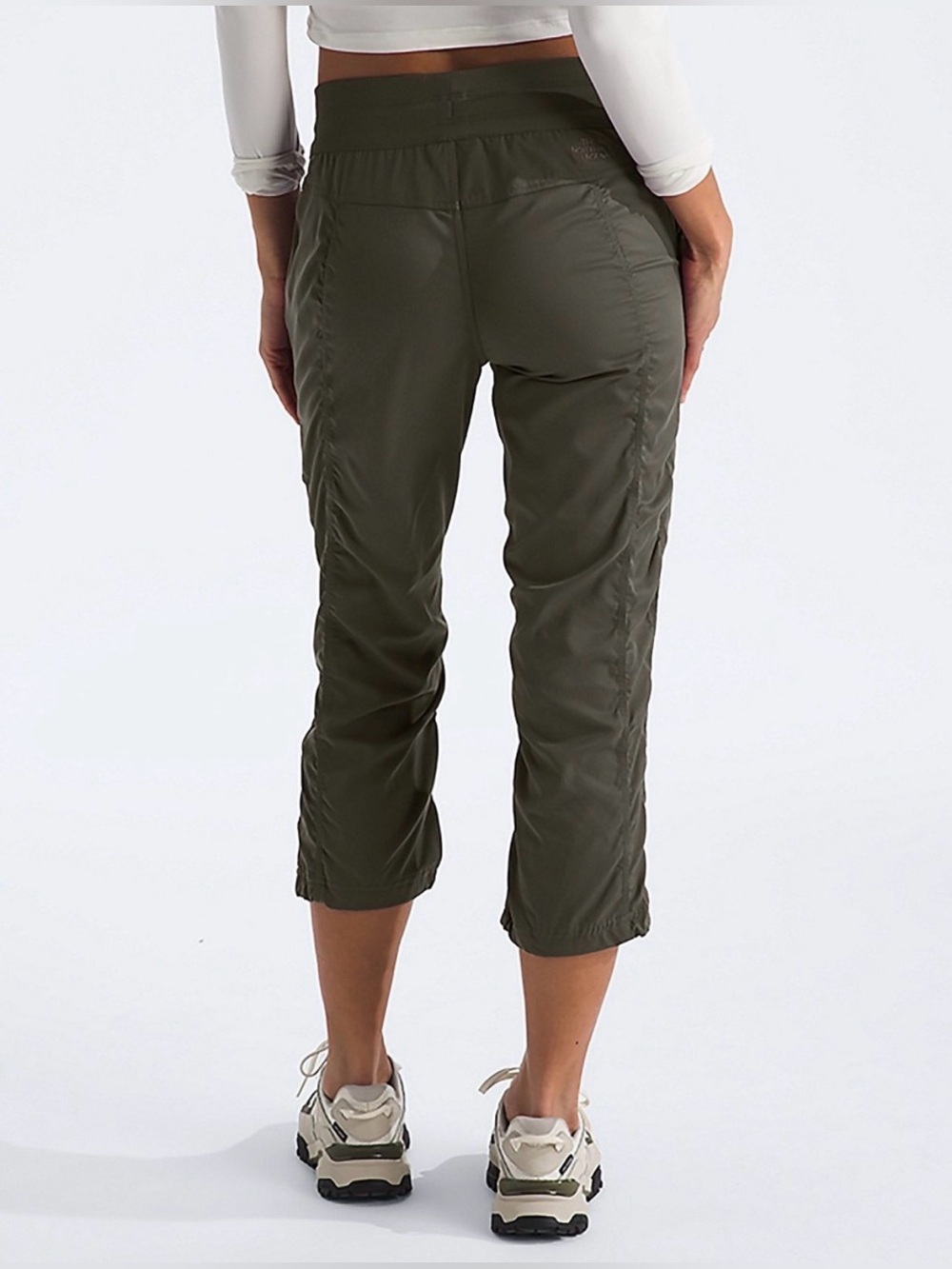 The North Face Women's Aphrodite 2.0 Capri Pants Joggers Dark Green Size Small - Picture 2 of 7